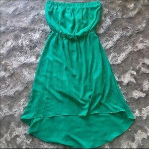 Green studs bebe dress XXS